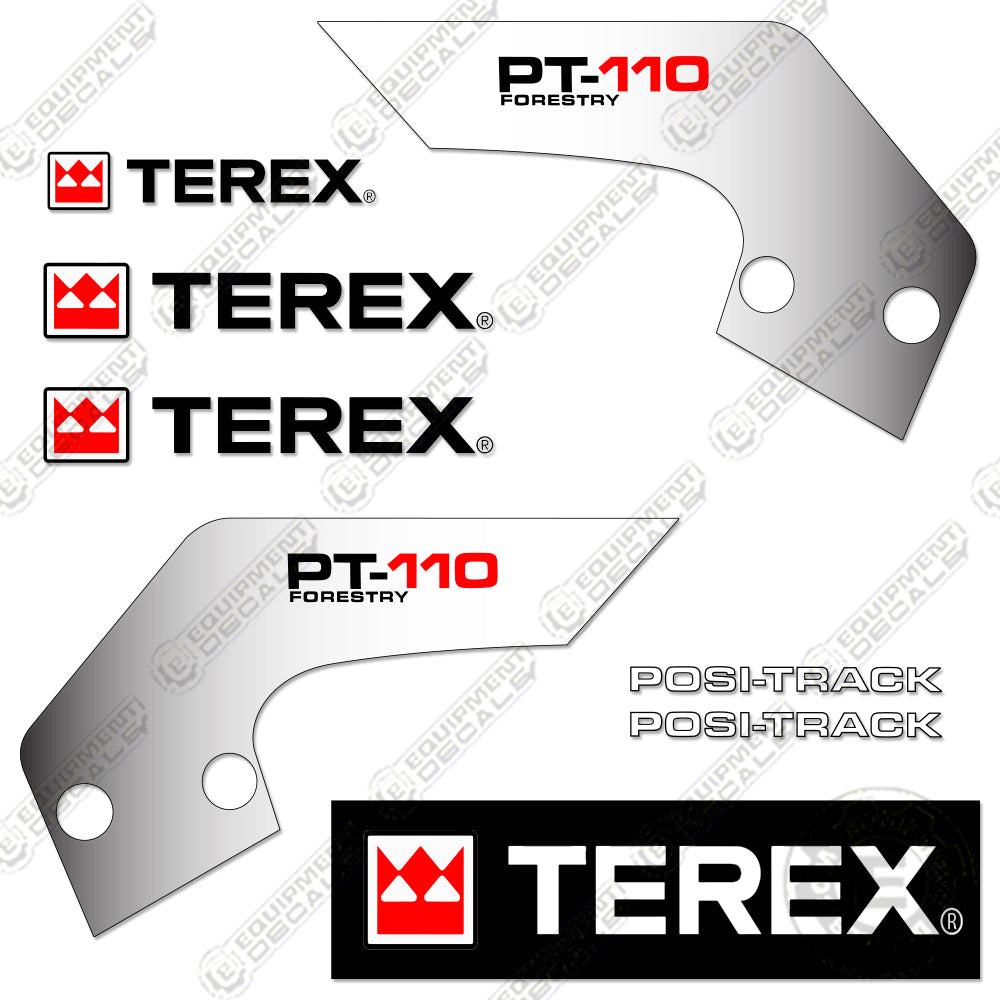 Fits Terex PT-110 Decal Kit Skid Steer Loader