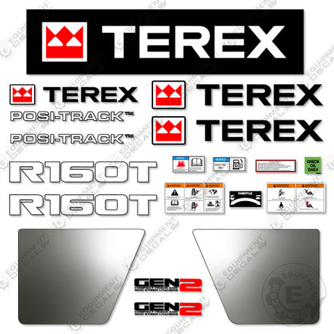 Fits Terex R160T Decal Kit Skid Steer (Gen 2)