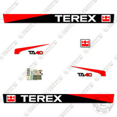 Fits Terex TA40 Decal Kit Articulated Dump Truck