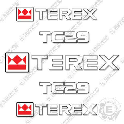 Fits Terex TC29 Mini Excavator Decal Kit 2013