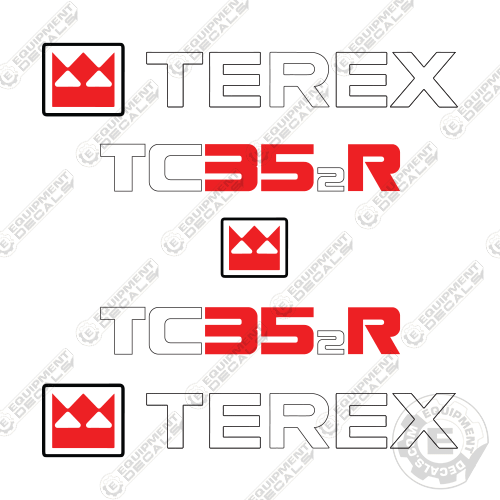 Fits Terex TC 352R Mini Excavator Decal Kit