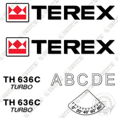 Fits Terex TH636C Decal Kit Telehandler - 3M VINYL!