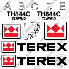 Fits Terex TH844C Decal Kit Telehandler