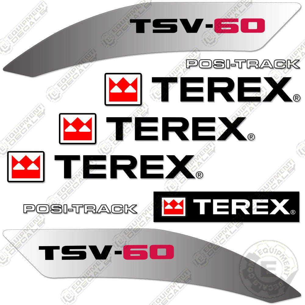 Fits Terex TSV60 Decal Kit Skid Steer