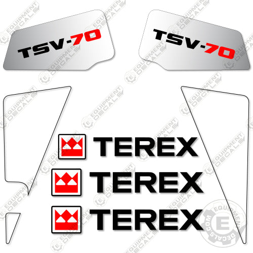 Fits Terex TSV70 Decal Kit Skid Steer