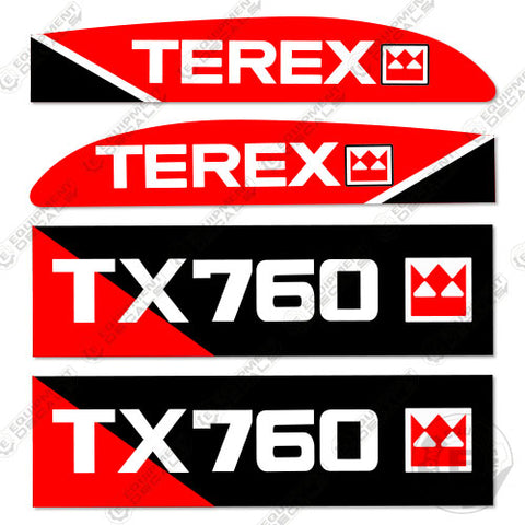 Fits Terex TX760 Backhoe Loader Decal Kit