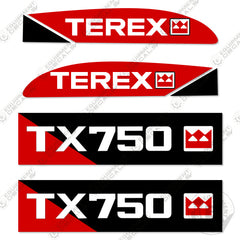 Fits Terex TX750 Backhoe Loader Decal Kit