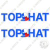 Image of Fits Tophat Trailers Decal Kit (Set of 2) Gooseneck Trailer 18"
