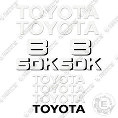 Fits Toyota Skid Steer SDK-8 Decal Kit