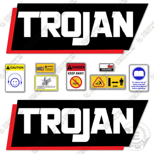 Fits Trojan TH35 Decal Kit Hammer – Equipment Decals