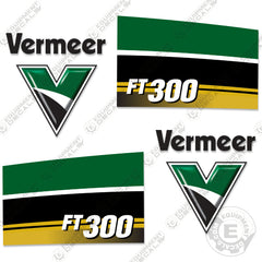 Fits Vermeer FT300 Decal Kit Forestry Tractor