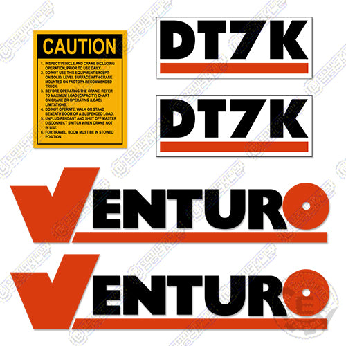 Fits Venturo DT7K Decal Kit for Crane