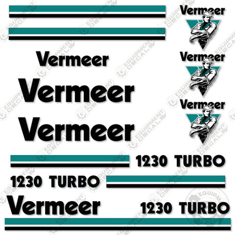 Fits Vermeer 1230 Turbo Decal Kit Brush Chipper
