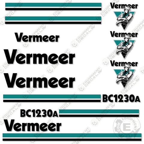 Fits Vermeer BC1230A Decal Kit Wood Chipper