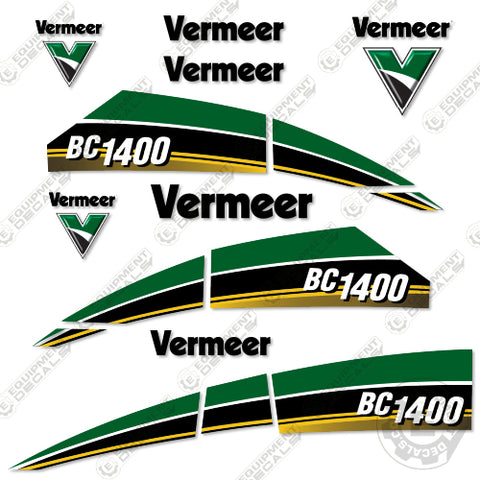 Fits Vermeer BC1400 Decal Kit Wood Chipper