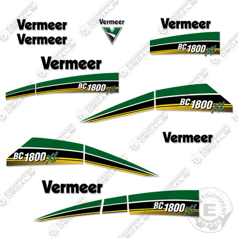Fits Vermeer BC 1800 XL Decal Kit Wood Chipper
