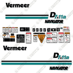 Fits Vermeer D7x11a Decal Kit Horizontal Directional Drill