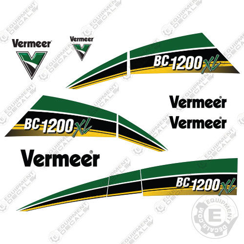 Fits Vermeer BC 1200 XL Tier 4 Brush Chipper Decal Kit
