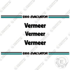 Fits Vermeer E800 Evacuator Decal Kit Excavator Vacuum