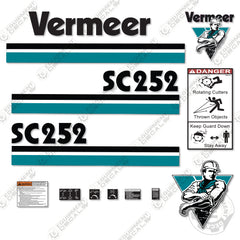 Fits Vermeer SC252 Decal Kit Stump Grinder
