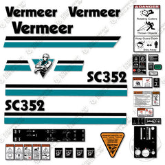 Fits Vermeer SC352 Decal Kit Stump Grinder