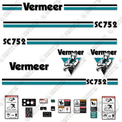 Fits Vermeer SC752 Decal Kit Stump Grinder