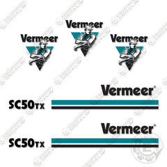 Fits Vermeer SC 50 TX Stump Grinder Decal Kit