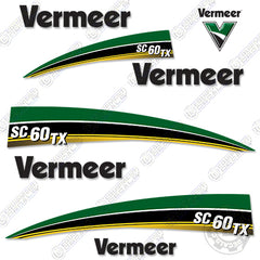 Fits Vermeer SC60TX Stump Grinder Decal Kit