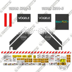 Fits Vogele Vision 5200-2 Decal Kit Asphalt Paver