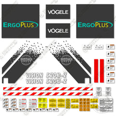 Fits Vogele 5203-2 Decal Kit Cold Plainer