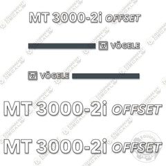 Fits Vogele MT3000-2i Decal Kit Asphalt Paver
