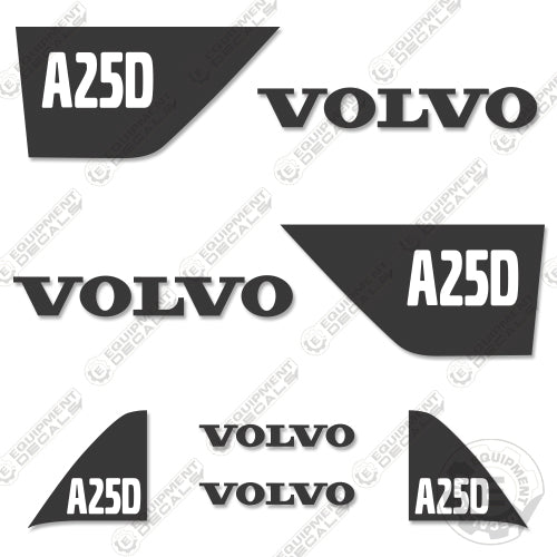Fits Volvo A25D Decal Kit Articulated Dump Truck (2003 & Older)