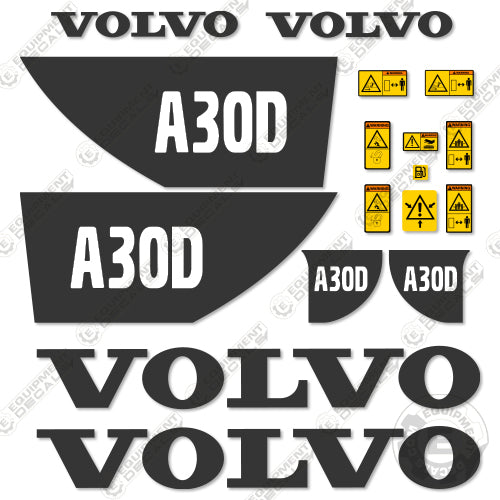 Fits Volvo A30D Decal Kit Articulated Dump Truck