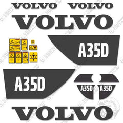 Fits Volvo A35D Decal Kit Articulated Dump Truck