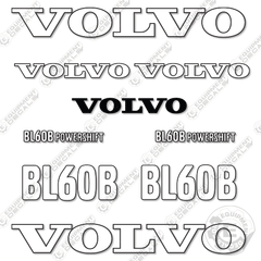 Fits Volvo BL60B Decal Kit Backhoe Loader