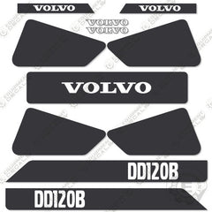 Fits Volvo DD120B Decal Kit Asphalt Roller