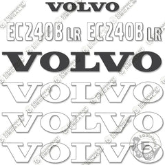 Fits Volvo EC240BLR Decal Kit Hydraulic Excavator