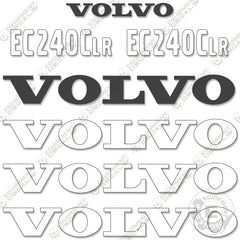 Fits Volvo EC240CLR Decal Kit Hydraulic Excavator