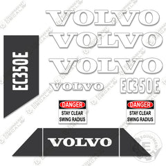 Fits Volvo EC350E Decal Kit Excavator