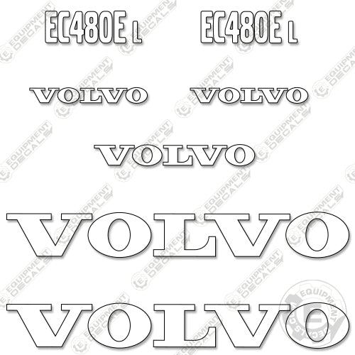 Fits Volvo EC480EL Decal Kit Excavator