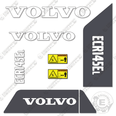 Fits Volvo ECR145EL Decal Kit Excavator