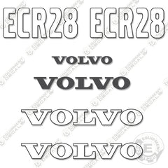 Fits Volvo ECR28 Decal Kit Mini Excavator
