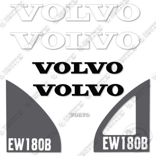 Fits Volvo EW180B Decals Mobile Excavator Equipment Decals