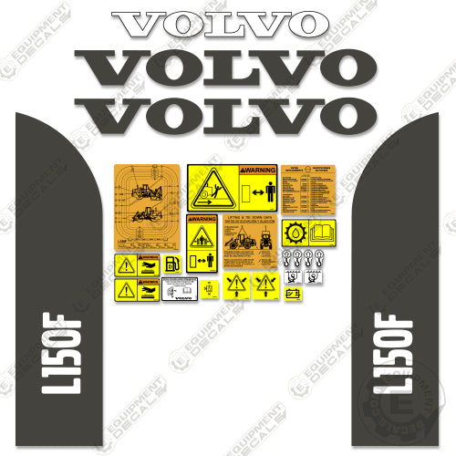 Fits Volvo L150F Decal Kit Wheel Loader