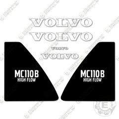 Fits Volvo MC110B Decal Kit High Flow Skid Steer