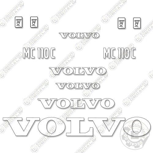 Fits Volvo MC 110 C Skid Steer Decals