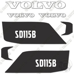 Fits Volvo SD115B Decal Kit Soil Compactor Roller