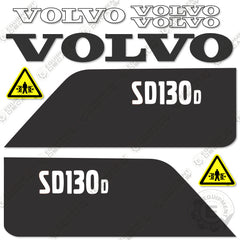 Fits Volvo SD130D Decal Kit Soil Compactor Roller