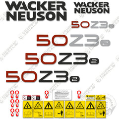 Fits Wacker Neuson 50Z3-2 Decal Kit Mini Excavator