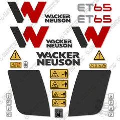 Fits Wacker Neuson ET65 Decal Kit Mini Excavator